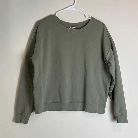 Pact Tops - Pact Organic Cotton Sage Green Crewneck Sweatshirt Size L
